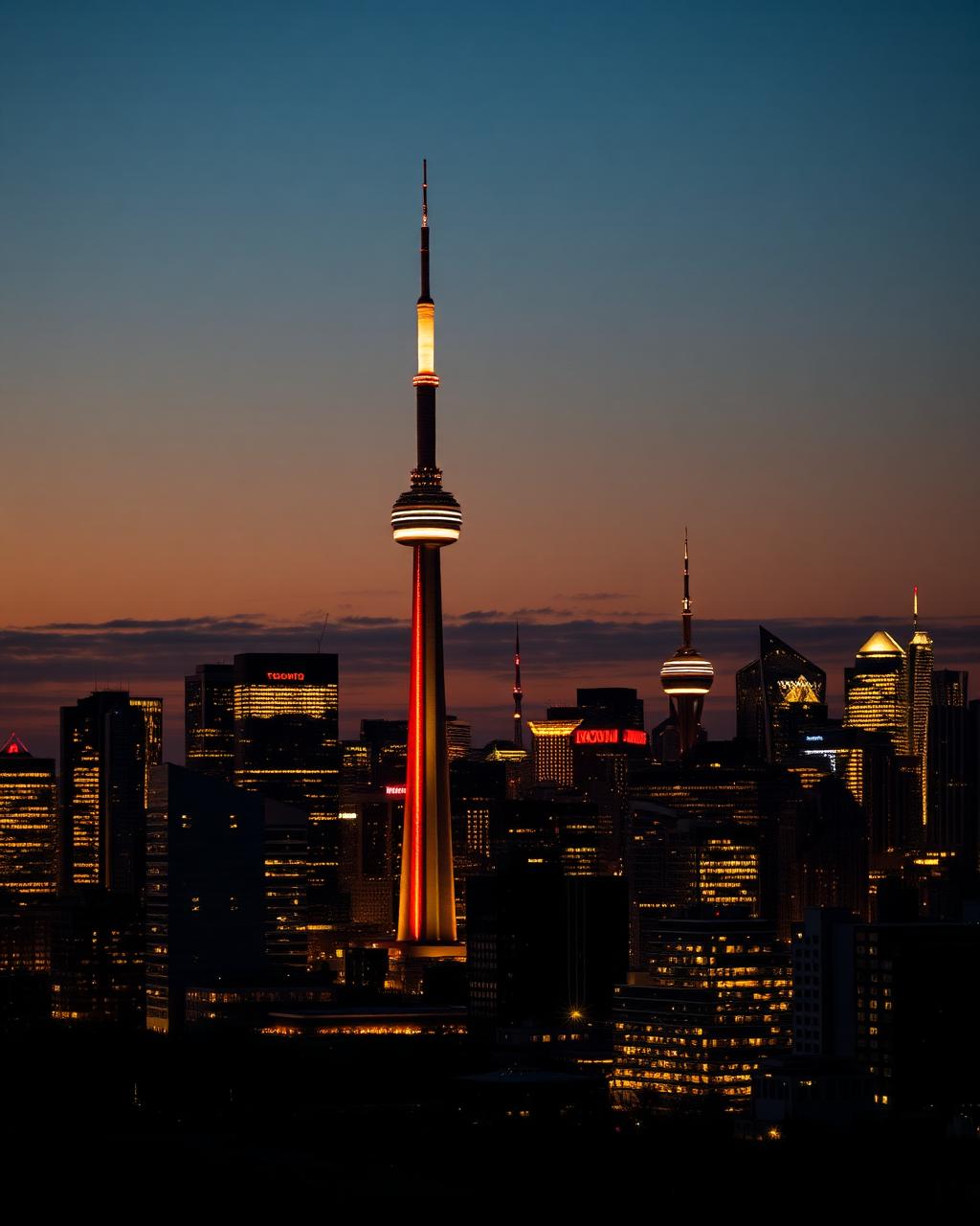 Canada skyline at golden hour