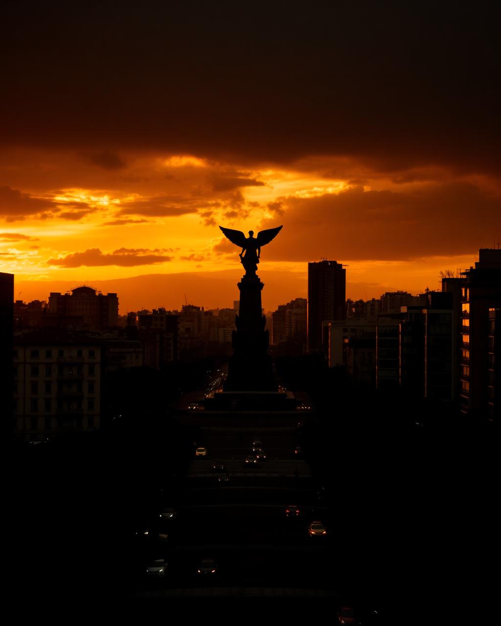 Mexico skyline at golden hour